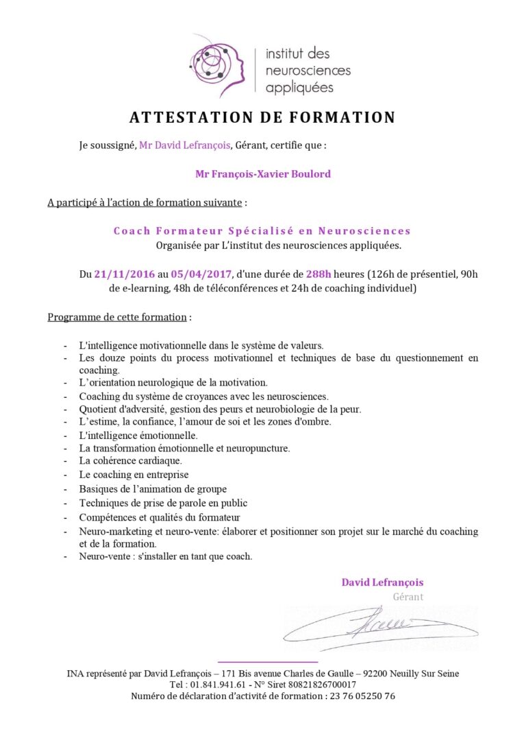 Attestation de formation Coach en neurosciences motivationnelles François-Xavier BOULORD_page-0001