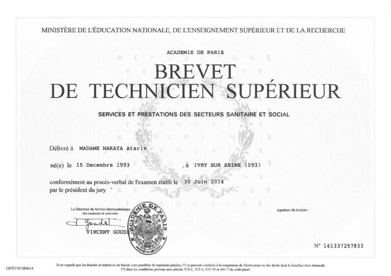 Certif Atarie EBREUIL