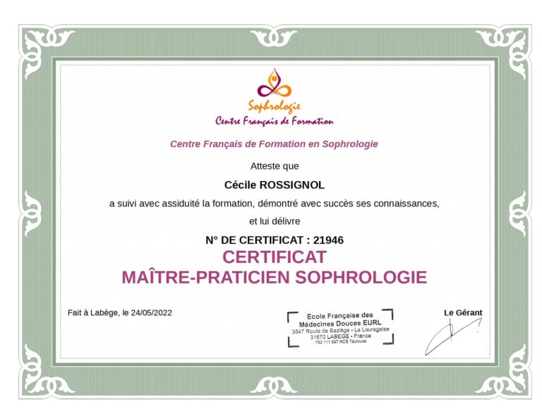 Certificat_Cécile Rossignol