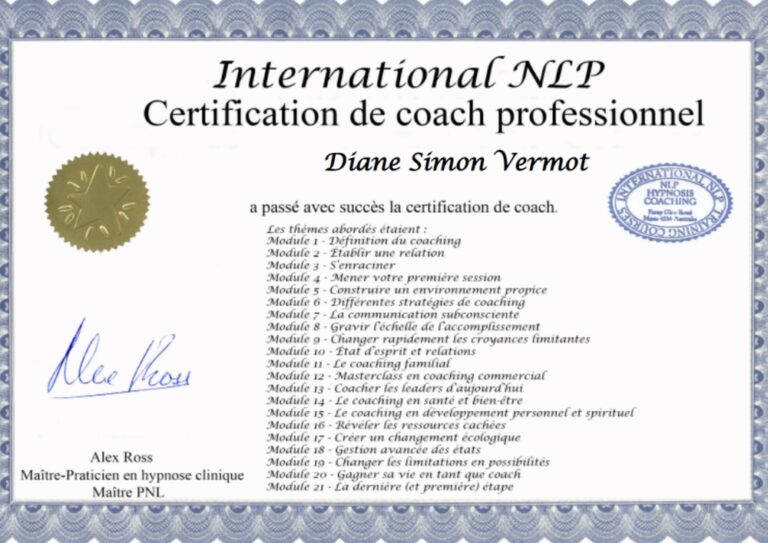 Diane Simon-Vermot Internation NLP coach