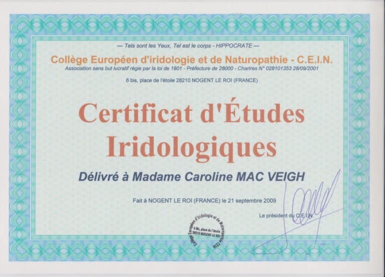 Iridologie-Caroline Mc Veigh