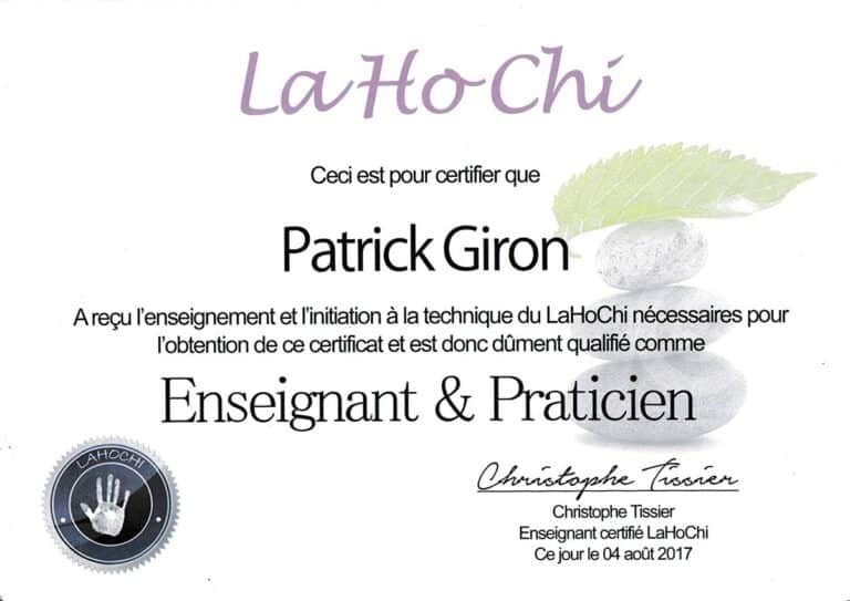 Patrick Giron Certif 20