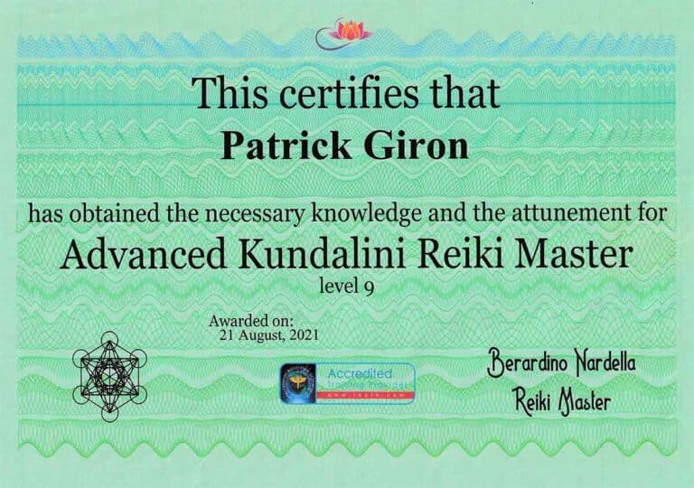 Patrick Giron Certif 25